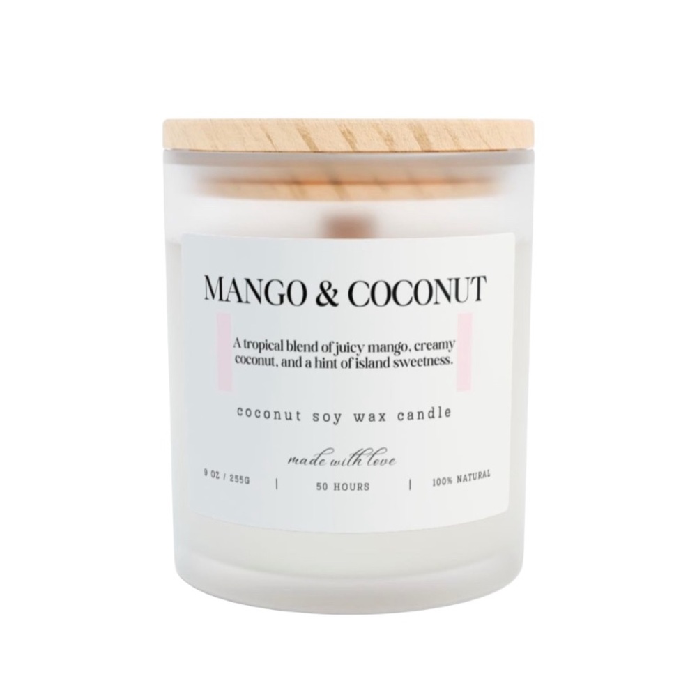 Mango & Coconut Free Coconut Soy Wax Candle - PRE-ORDER